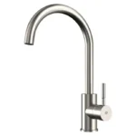 Grifo de cocina de acero inox cepillado ROUND ACERO