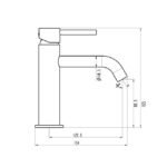 Grifo monomando para lavabo SIRIO negro mate - Imagen 3