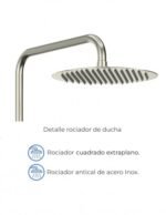 Conjunto para ducha INVERTER R NÍQUEL CEPILLADO - Imagen 3