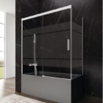 Mampara bañera frontal fijo + corredera + lateral fijo BASIC blanca - Imagen 2