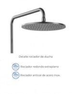 Conjunto de ducha monomando ROUND TITANIO - Imagen 3