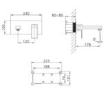 Grifo empotrado de lavabo ORION - Imagen 3