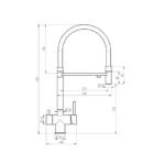 Grifo de cocina osmosis extraíble Acero/Negro - Imagen 3
