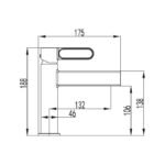 Grifo para lavabo titanio monomando DIOR - Imagen 3