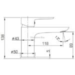 Grifo monomando de lavabo CASSIO blanco - Imagen 2