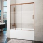 Mampara Frontal de bañera 1 Fijo + 1 Corredera BASIC COBRE - Imagen 2