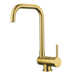 Grifo de cocina monomando abatible oro ALEXIA