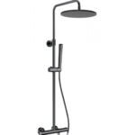 Conjunto de ducha termostático ROUND ELITE TITANIO