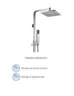 Conjunto de ducha termostático cuadrado QUADRA ELITE - Imagen 3