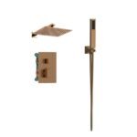 Conjunto de ducha empotrable termostático ORION COBRE