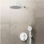 Conjunto para ducha empotrado termostático ROUND BLANCO