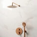 Conjunto para ducha empotrado termostático ROUND COBRE