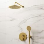 Conjunto para ducha empotrado termostático ROUND ORO