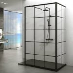 Mampara ducha fija SCREEN BLACK CHESS ANGULAR