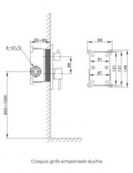 Grifería para ducha empotrada SIRIO CROMO - Imagen 3