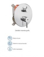 Grifería para ducha empotrada SIRIO CROMO - Imagen 2