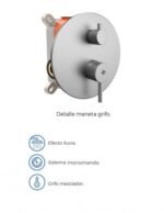 Grifería para ducha empotrada SIRIO NÍQUEL - Imagen 3