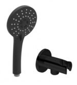 Conjunto para ducha empotrado termostático ROUND NEGRO