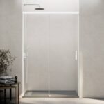 Mampara ducha fijo + corredera BASIC BLANCA