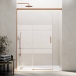 Mampara ducha Fijo + Corredera BASIC SIN CIERRE COBRE - Imagen 2