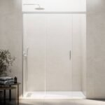 Mampara ducha Fijo + Corredera BASIC SIN CIERRE NÍQUEL