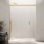 Mampara ducha Fijo + Corredera BASIC SIN CIERRE ORO