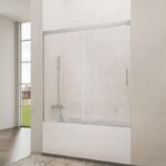 Mampara Frontal de bañera 1 Fijo + 1 Corredera BASIC