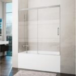 Mampara Frontal de bañera 1 Fijo + 1 Corredera BASIC NÍQUEL - Imagen 2