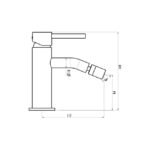 Grifo monomando para bidé SIRIO - Imagen 3