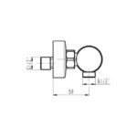 Grifo monomando para ducha HELIOS Oro - Imagen 2