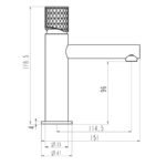 Grifo monomando para lavabo cromo RADIO - Imagen 3