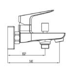 Grifo monomando bañera MARRIOT blanco - Imagen 2