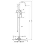 Grifería de bañera exenta monomando ROUND - Imagen 3