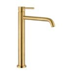 Grifo monomando lavabo caño alto SIRIO ORO CEPILLADO