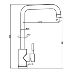 Grifo de cocina cobre cepillado PVD NOAH - Imagen 3