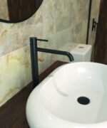 Grifo monomando para lavabo caño alto SIRIO negro mate - Imagen 2