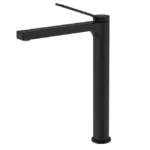 Grifo monomando para lavabo caño alto TARSIO Negro