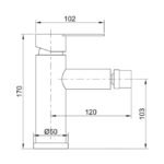 Grifo monomando para bidé IONY Acero negro - Imagen 2