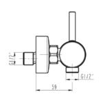 Grifo monomando para ducha SIRIO ORO CEPILLADO - Imagen 2
