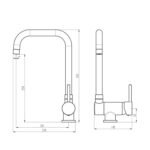 Grifo de cocina abatible ALEXIA CROMO - Imagen 4