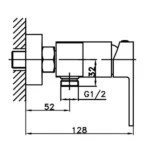 Grifo monomando ducha cuadrado ORION - Imagen 3