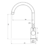 Grifo de cocina de acero inox cepillado ROUND ACERO - Imagen 3