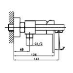 Grifo monomando bañera cuadrado ORION - Imagen 3