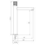 Grifo monomando lavabo caño alto RADIO Negro - Imagen 2