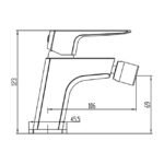 Grifo monomando bidé MARRIOT negro mate - Imagen 2