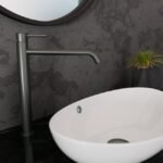 Grifo monomando para lavabo caño alto SIRIO TITANIO - Imagen 2