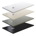 Plato de ducha de carga mineral con textura pizarra Ardesia