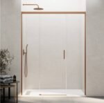 Mampara ducha fijo + puerta + fijo BASIC COBRE