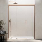 Mampara ducha fijo + puerta + fijo BASIC COBRE