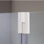 Mampara cristal Fijo + Abatible SCREEN MOVING BLANCA BISAGRA - Imagen 3